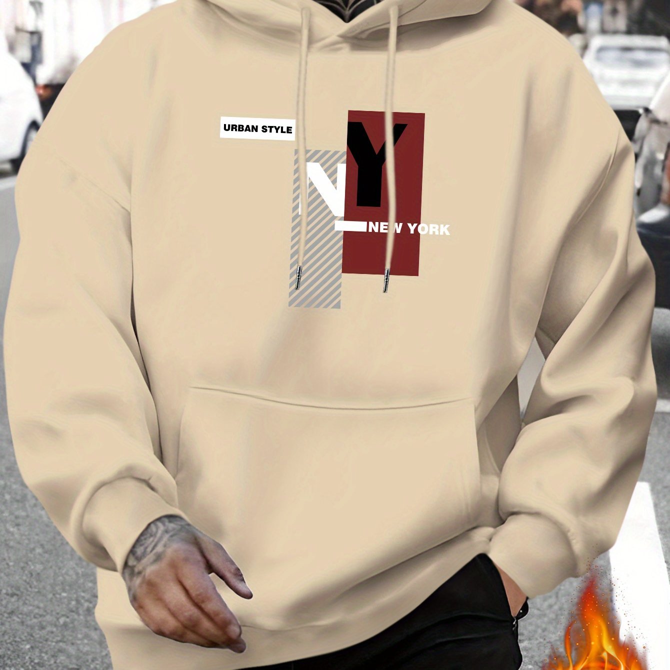 Street Fashion Nyc - Sweatshirt kasual pria dan wanita dengan
