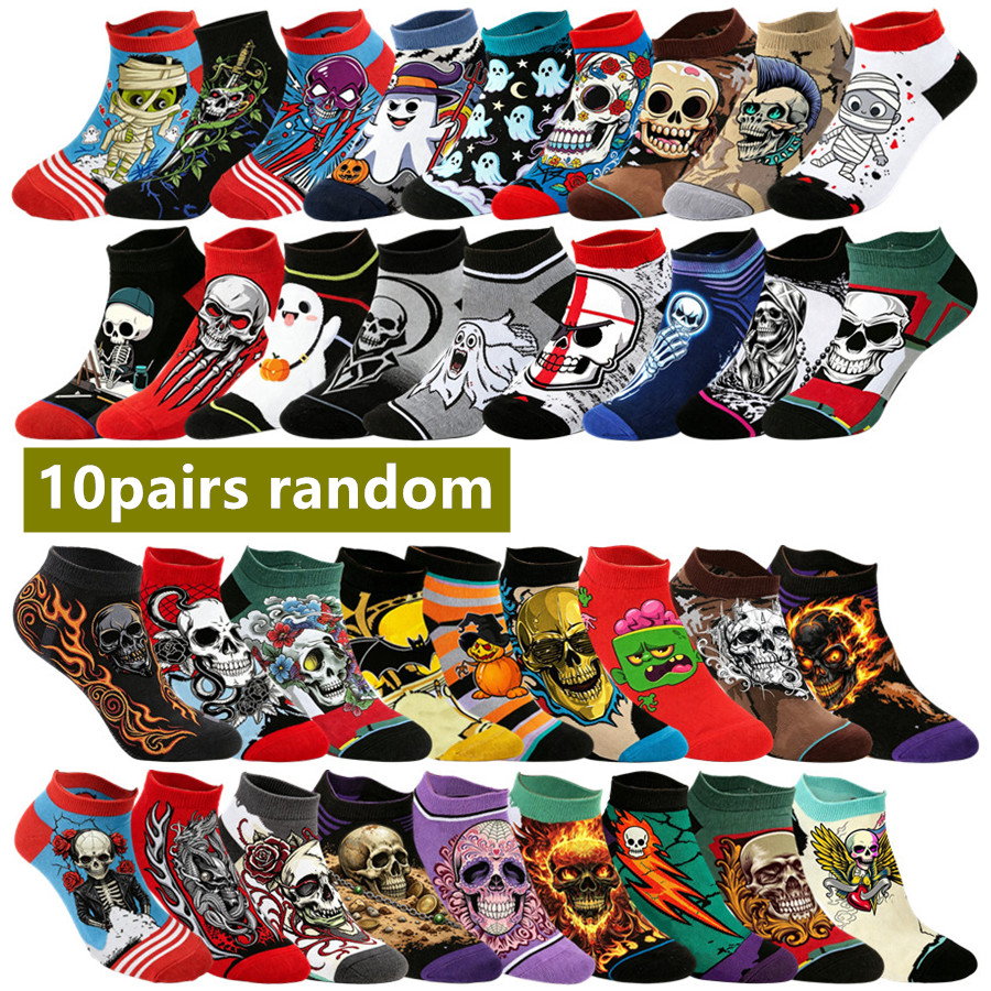 Street Fashion Anime - 10 pasang kaos kaki anime kartun