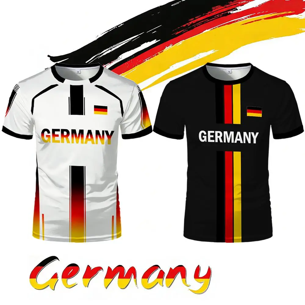 Street Fashion Germany - Kaos Unisex Cetak Peta Bendera Jerman