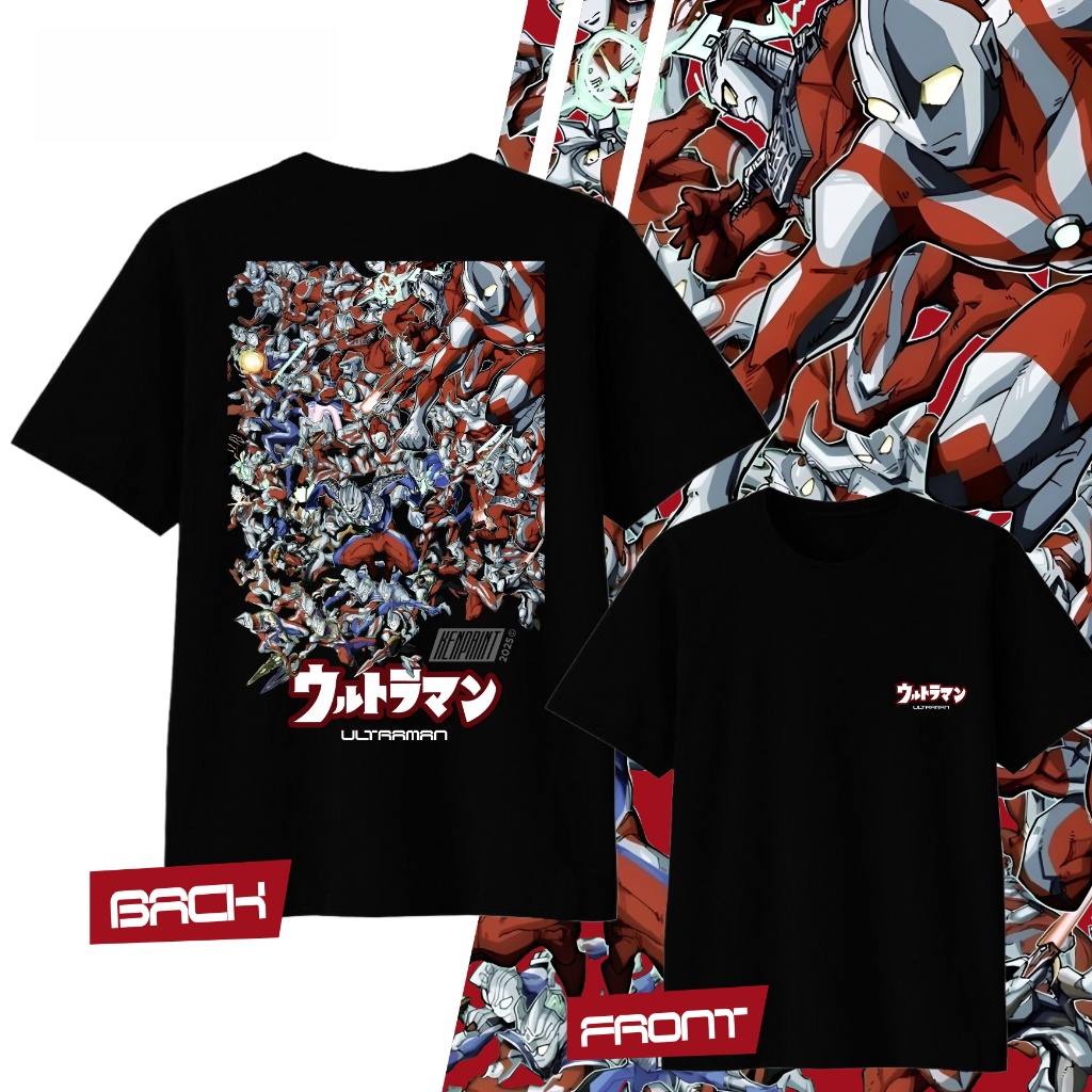 Street Fashion Anime - Kaus Y2K Katun Cetak Anime Ultraman