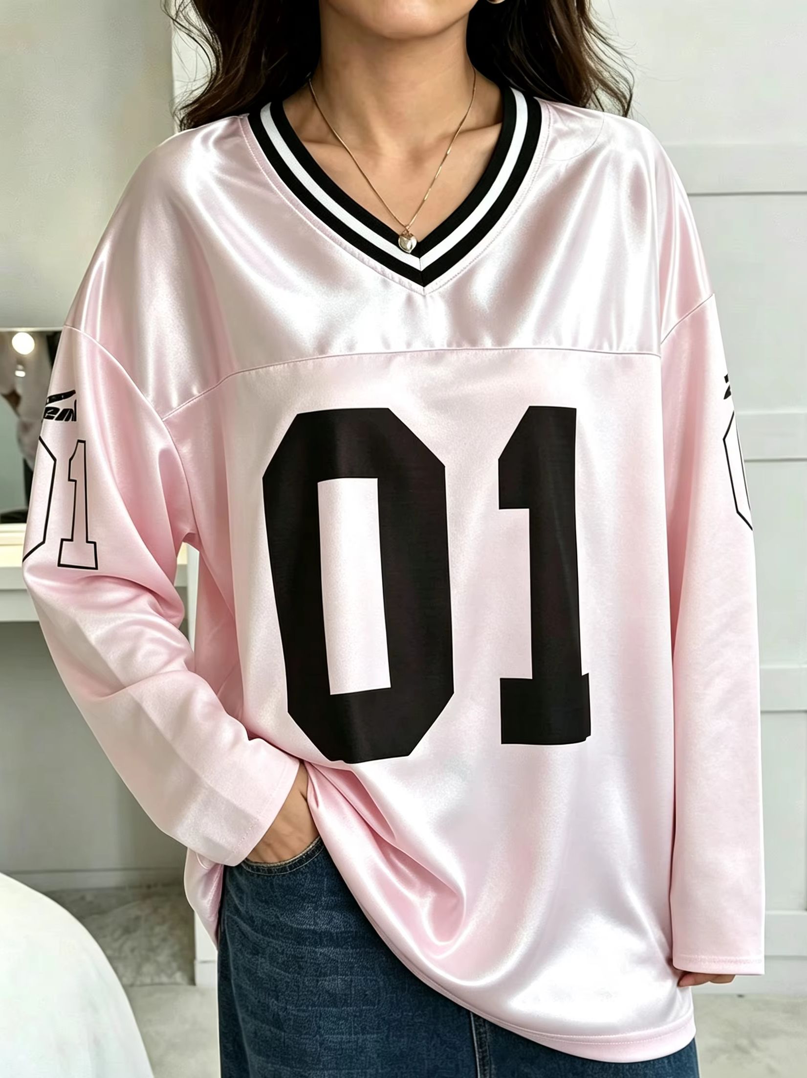 Street Fashion Female - Kaos Lengan Panjang Pria Wanita Vintage