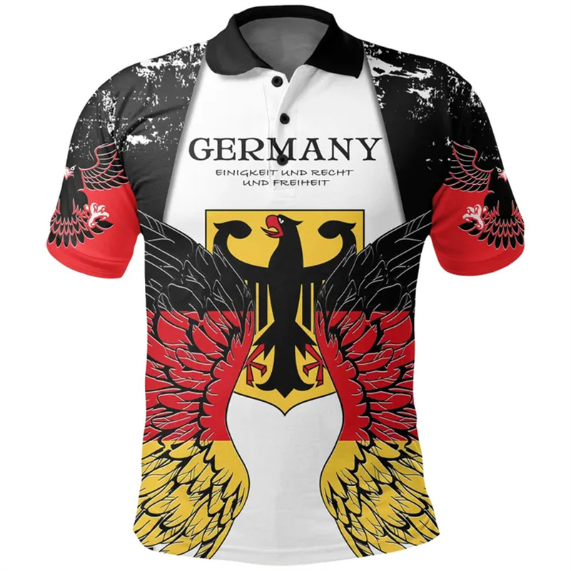 Street Fashion Germany - Kaus Polo Lambang Jerman untuk Pria