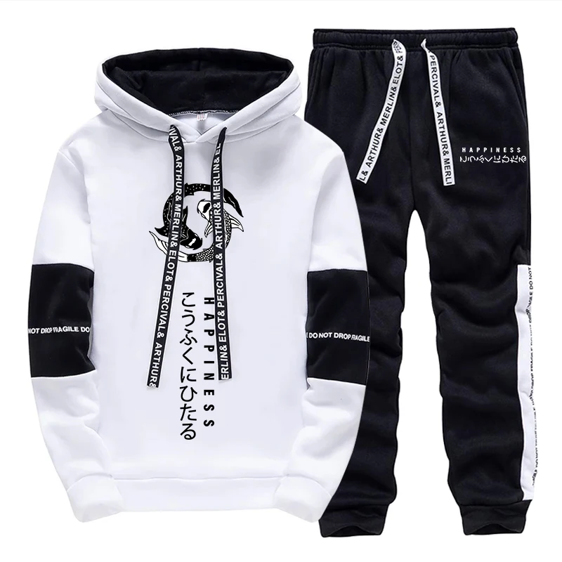Street Fashion Clothing - Setelan Olahraga Pria Modis, Hoodie Kasual