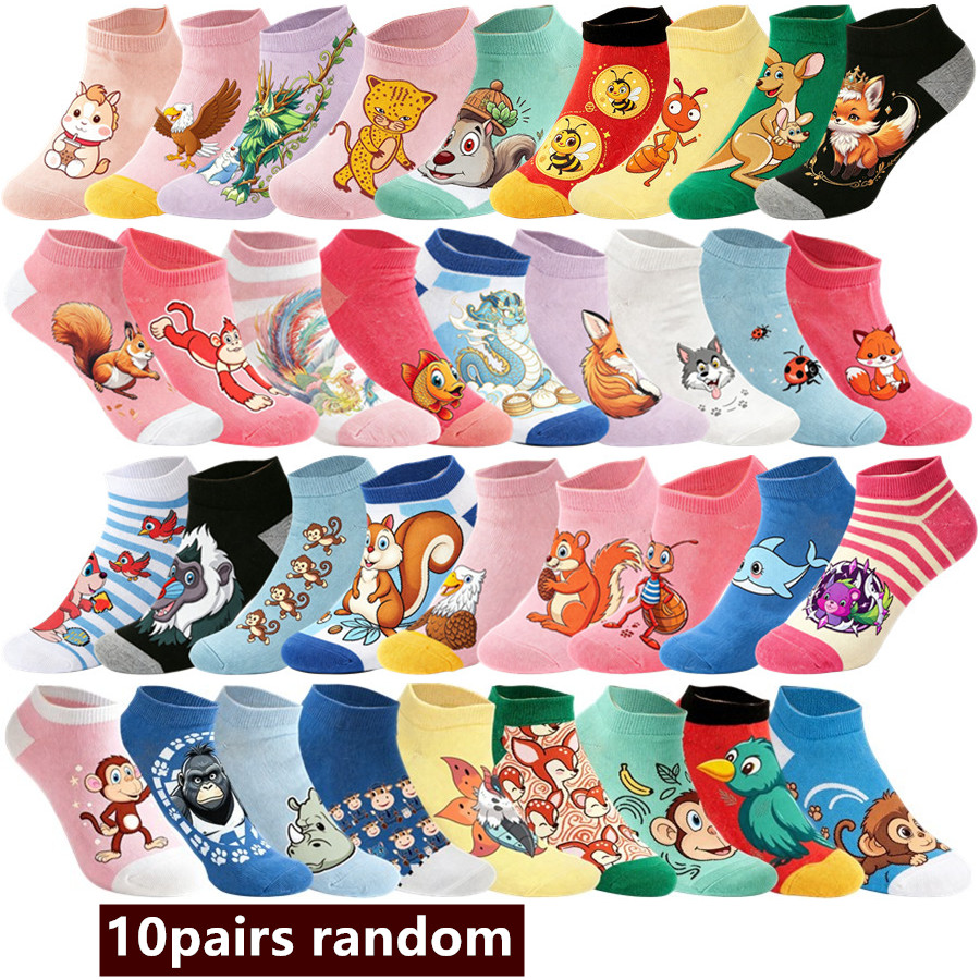 Street Fashion Anime - 10 pasang kaos kaki anime kartun