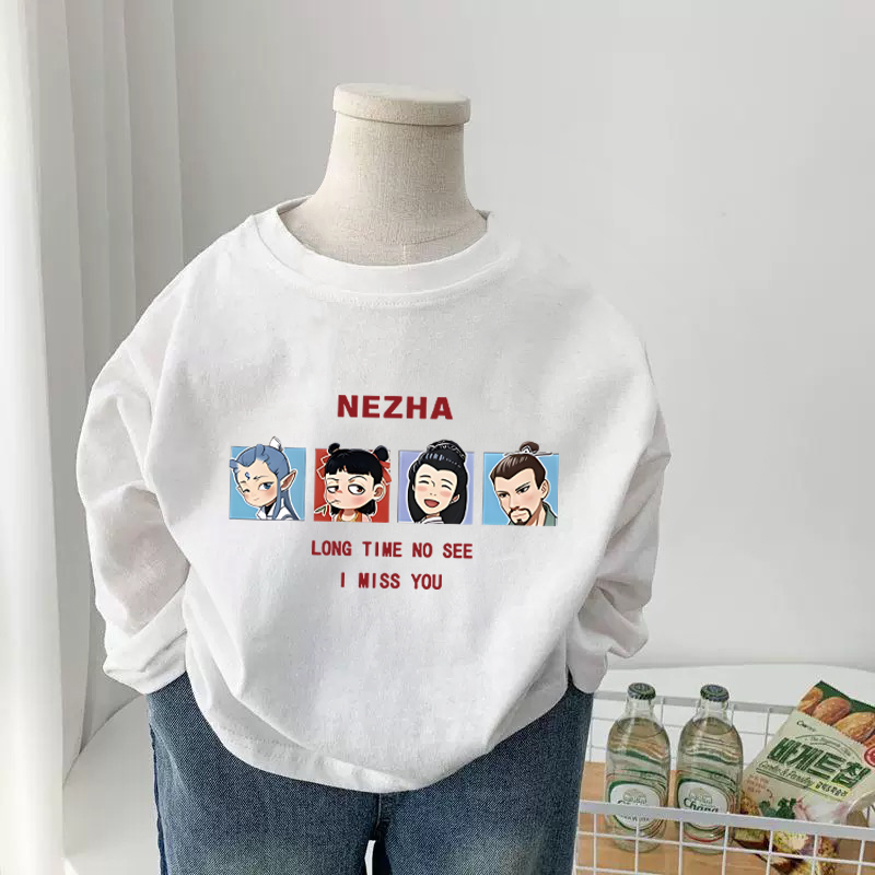 Street Fashion Anime - Kaus Lengan Panjang Gambar Cetak Anime
