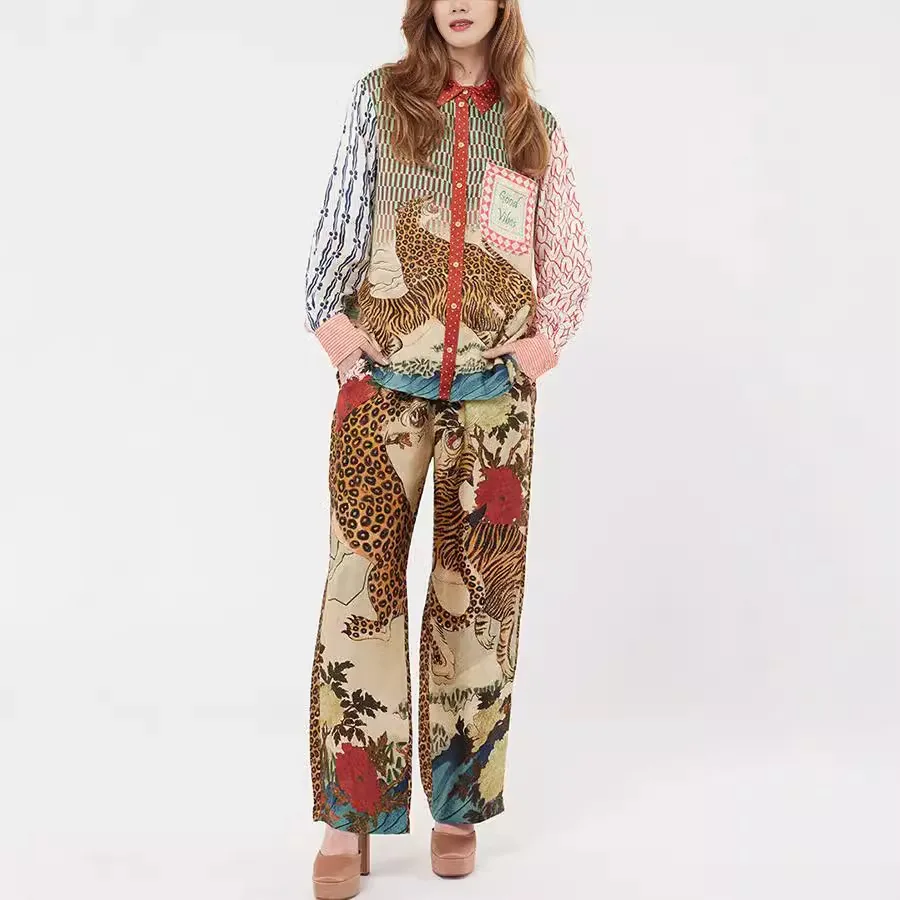 Italy Fashion Street - Setelan Wanita Motif Hewan Trendi yang