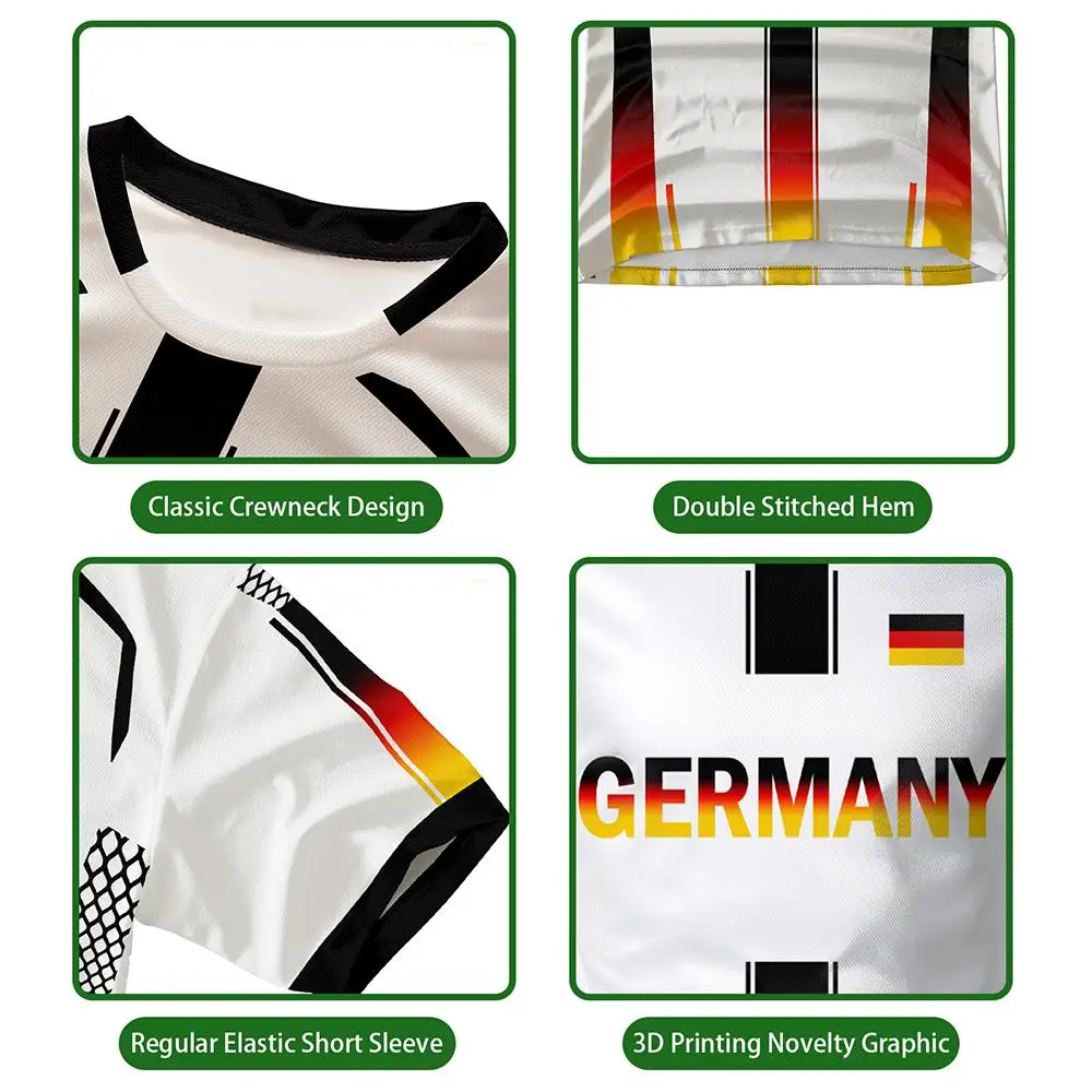 Kaos Unisex Cetak Peta Bendera - Street Fashion Germany ulasan dan harga