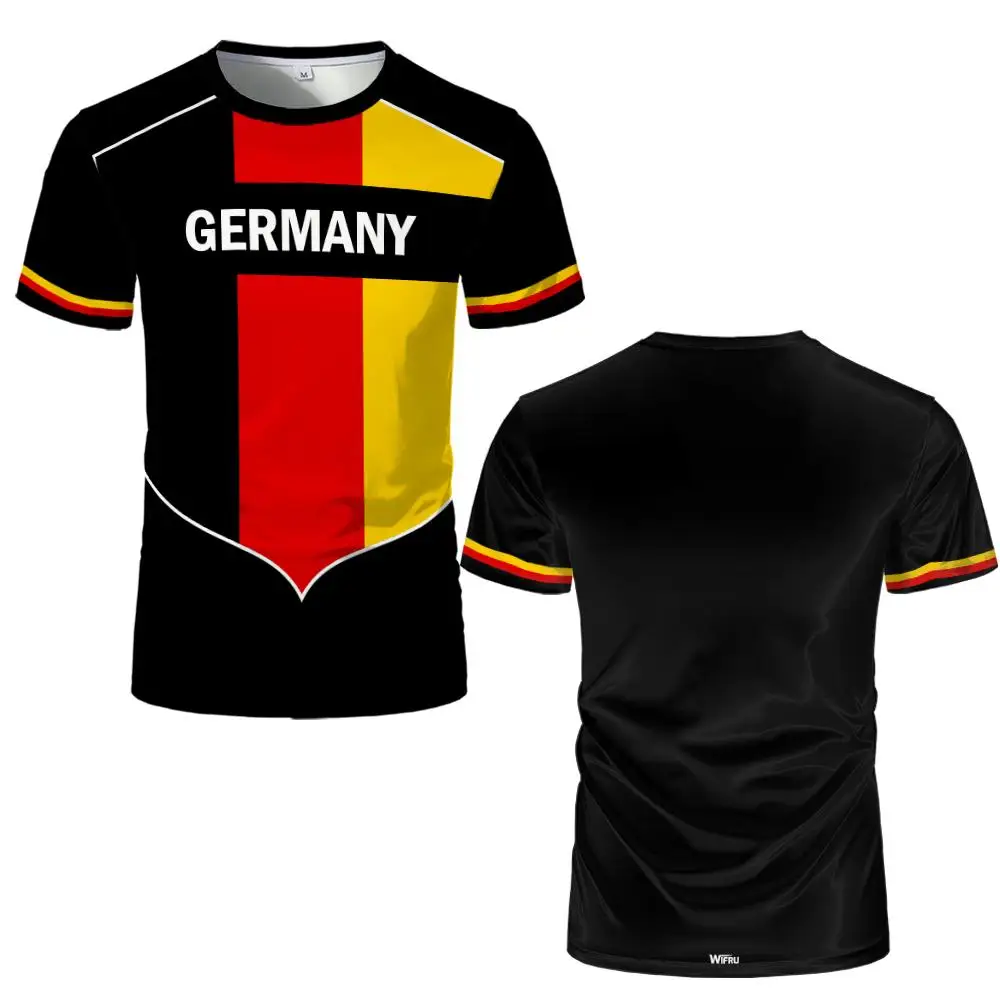Kaos Unisex Cetak Peta Bendera - Street Fashion Germany ulasan dan harga
