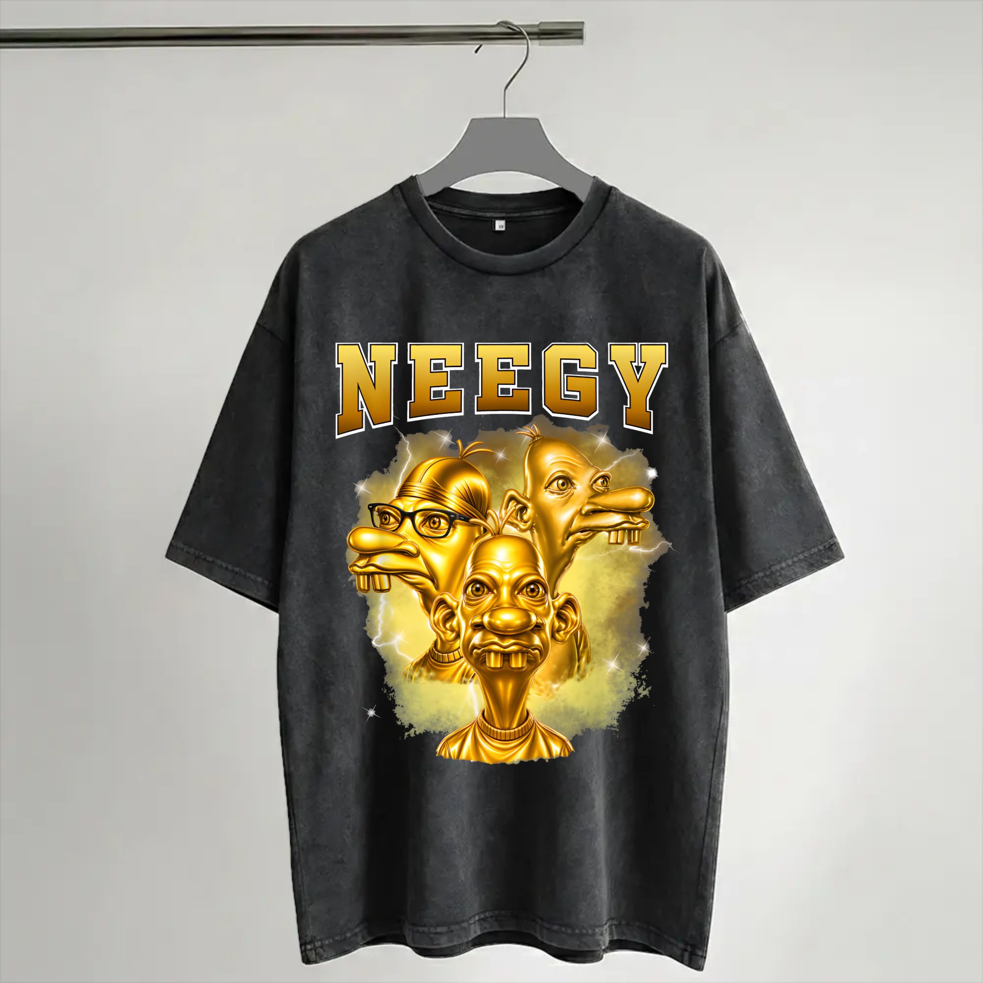 Kaos Harajuku Washed Shirt Gol - Street Fashion Gen Z ulasan dan harga