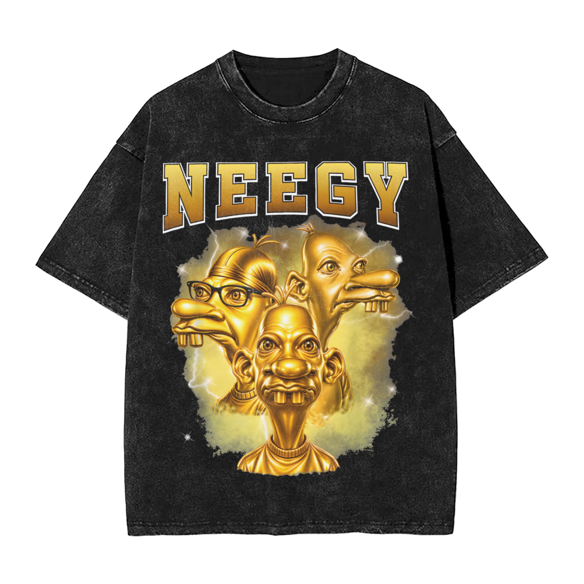 Kaos Harajuku Washed Shirt Gol - Street Fashion Gen Z ulasan dan harga