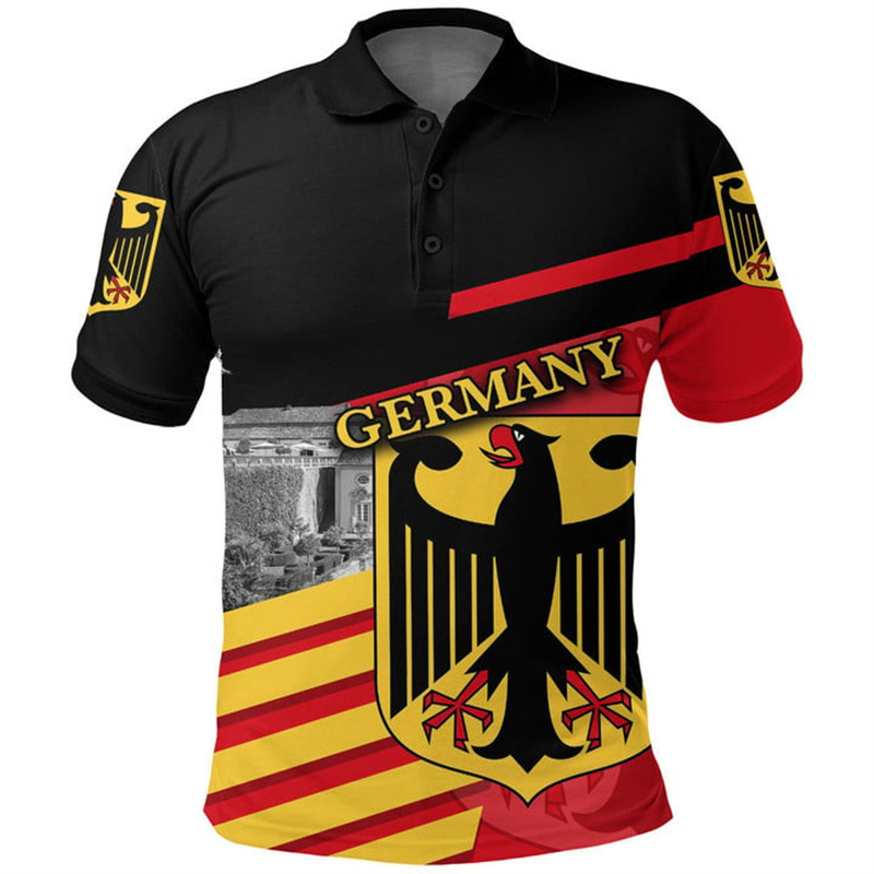 Kaus Polo Lambang Jerman untuk - Street Fashion Germany ulasan dan harga