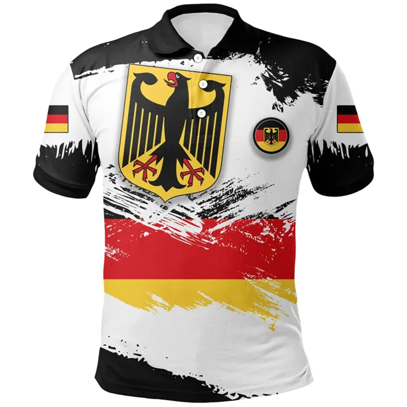 Kaus Polo Lambang Jerman untuk - Street Fashion Germany ulasan dan harga