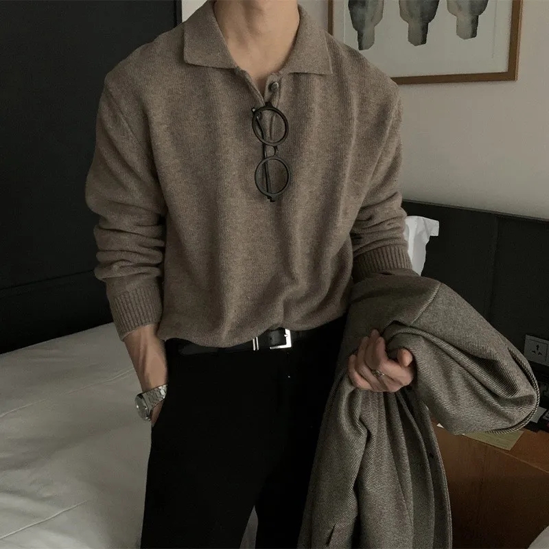 Sweter Kerah Polo Pria Baru, R - Italy Fashion Street ulasan dan harga