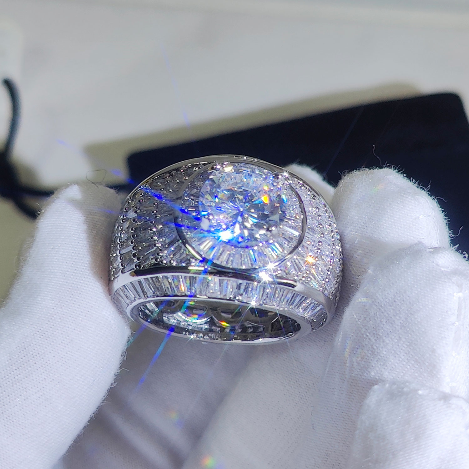 Perak/18k kluster berlapis ema - Street Fashion Rings ulasan dan harga