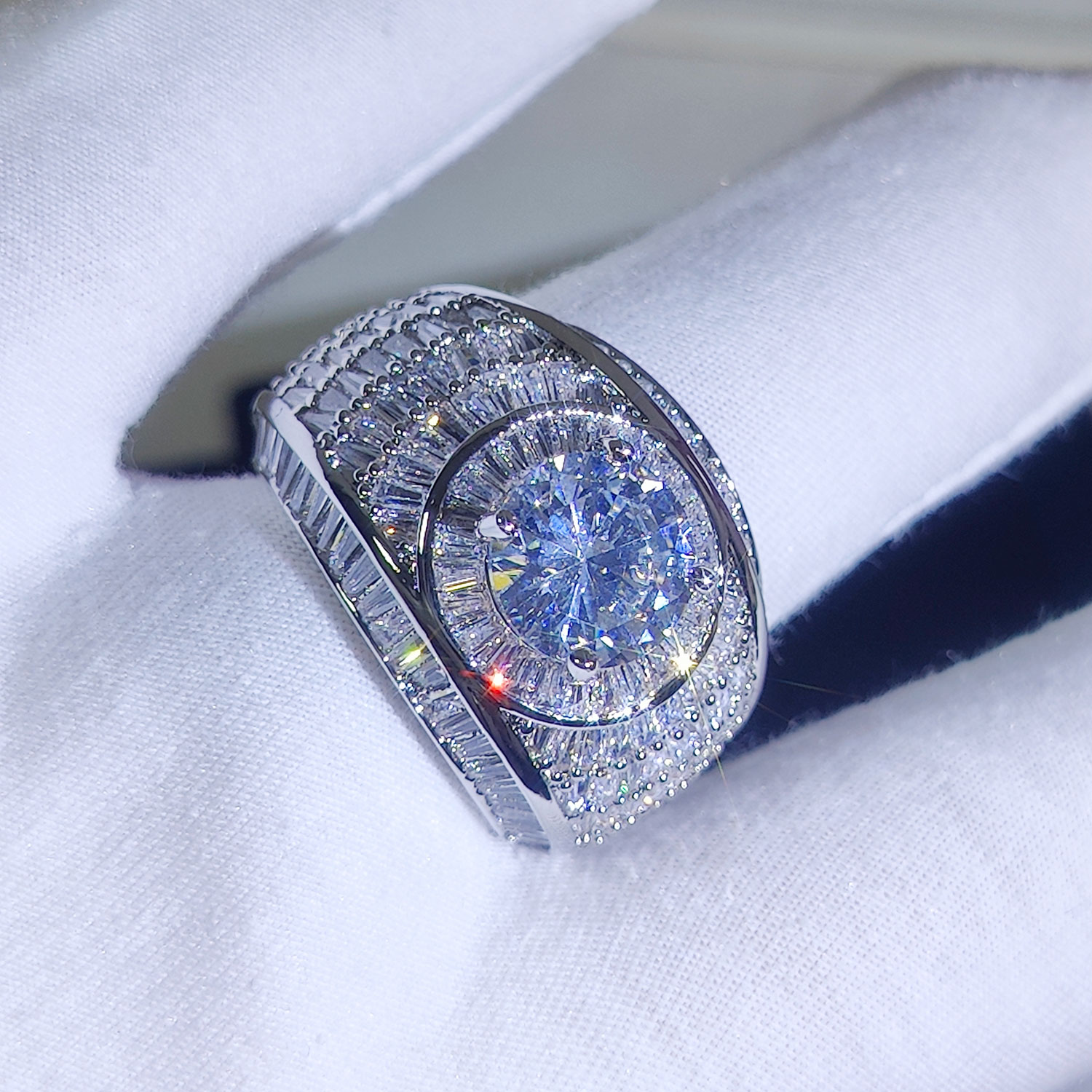 Perak/18k kluster berlapis ema - Street Fashion Rings ulasan dan harga