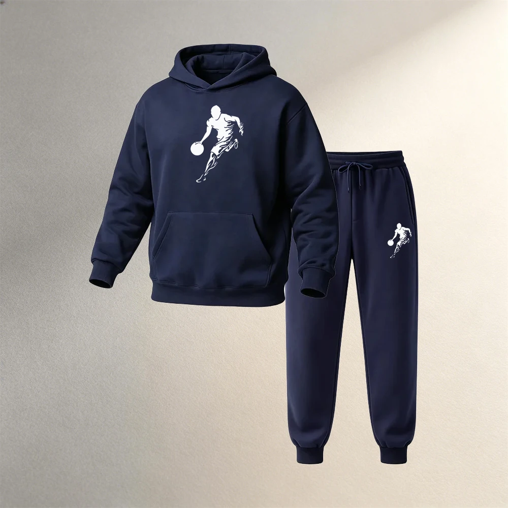 Pakaian Pria Setelan Hoodie Pu - Street Fashion Clothing ulasan dan harga