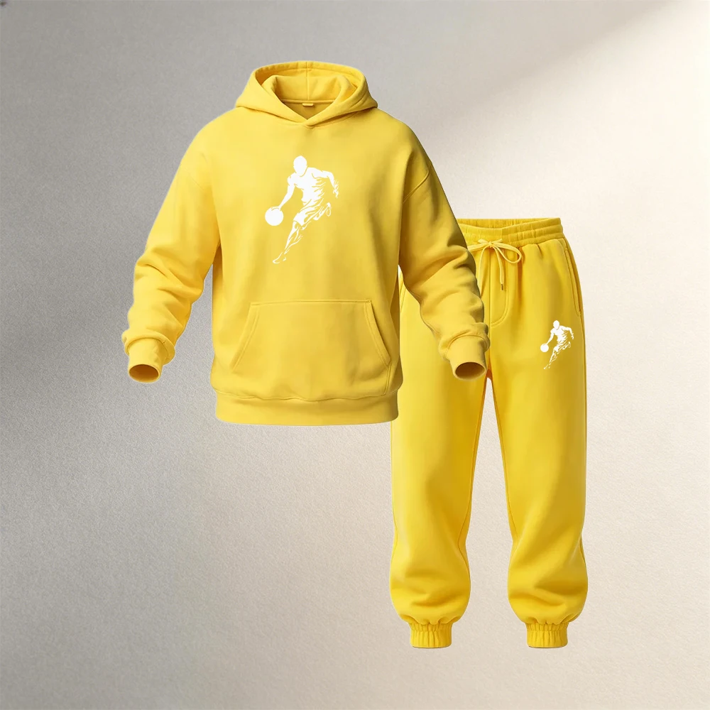 Pakaian Pria Setelan Hoodie Pu - Street Fashion Clothing ulasan dan harga
