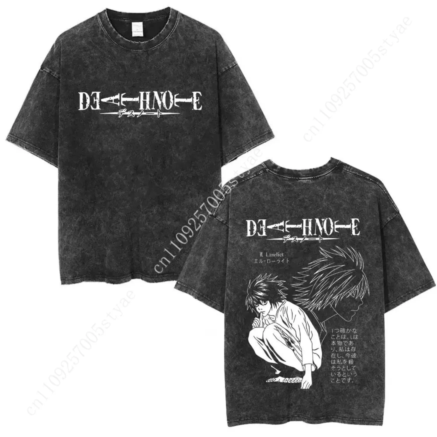 Kaos Pria dan Wanita dengan De - Street Fashion Anime ulasan dan harga