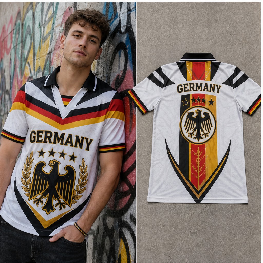 Kaos Polo V-Neck Lengan Pendek - Street Fashion Germany ulasan dan harga