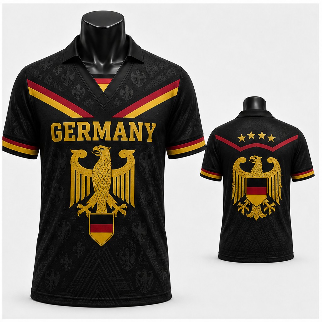 Kaos Polo V-Neck Lengan Pendek - Street Fashion Germany ulasan dan harga