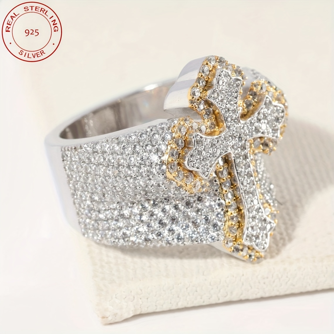 Cincin Salib Bertabur Batu Mod - Street Fashion Rings ulasan dan harga