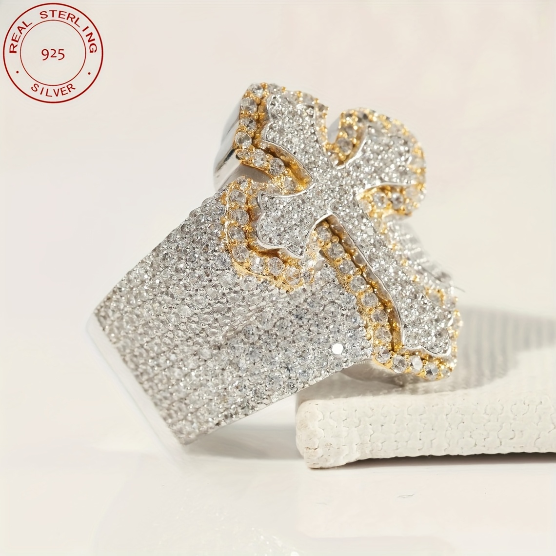Cincin Salib Bertabur Batu Mod - Street Fashion Rings ulasan dan harga