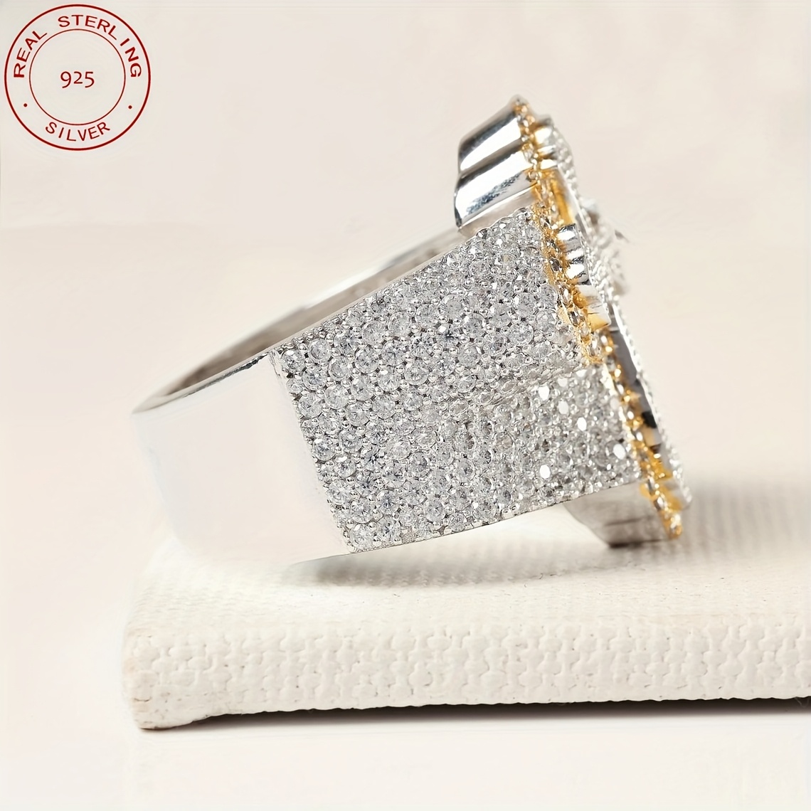 Cincin Salib Bertabur Batu Mod - Street Fashion Rings ulasan dan harga