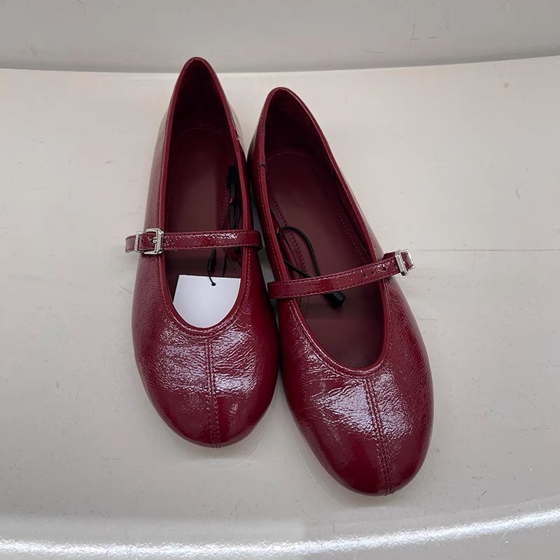 Sepatu Flat Mary Jane Kulit PU - Street Fashion Female ulasan dan harga