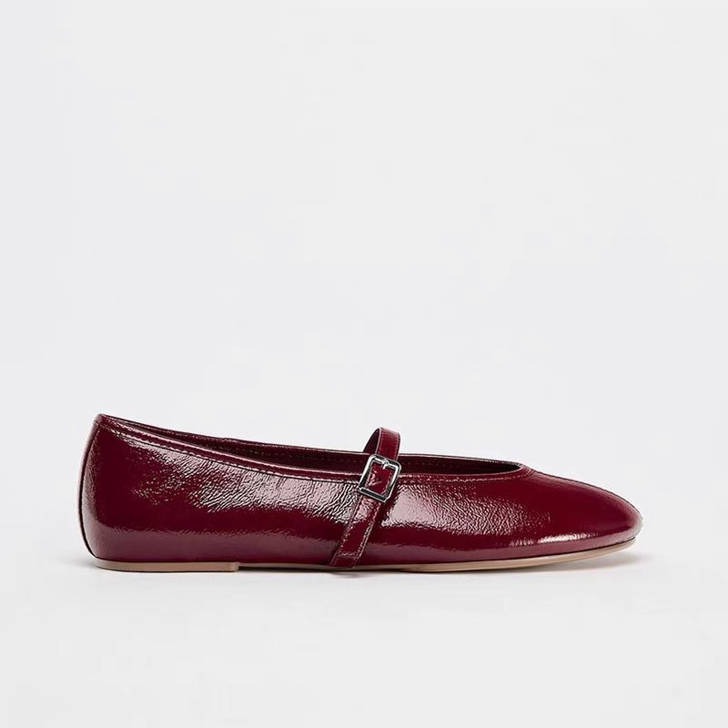 Sepatu Flat Mary Jane Kulit PU - Street Fashion Female ulasan dan harga